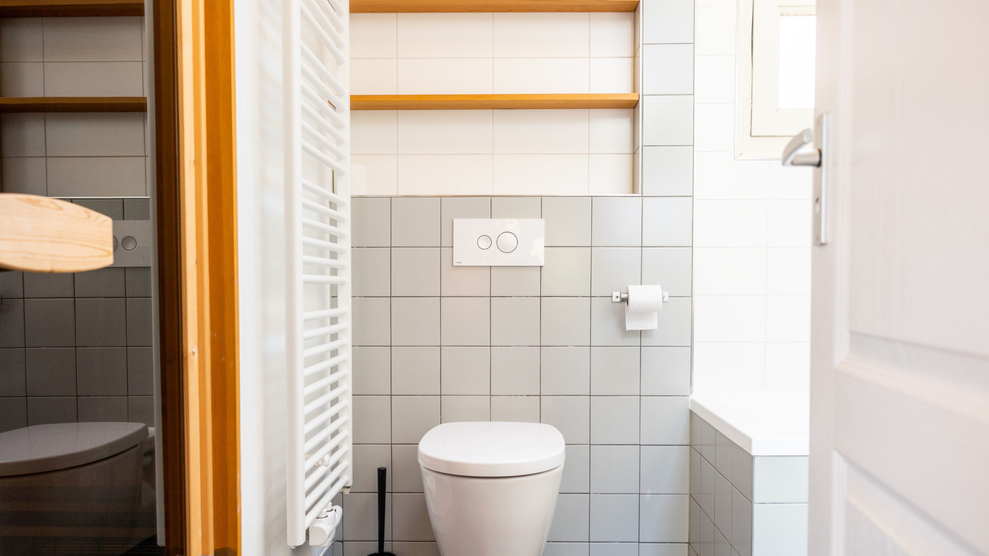 Badkamer Finse bungalow Infrarood Sauna de Riesen Terschelling1