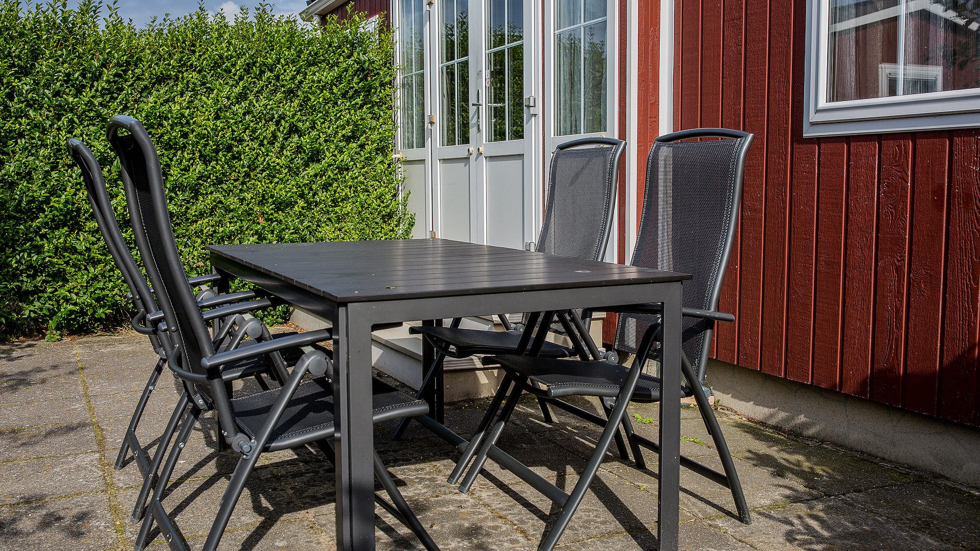 Terrastafel stoelen Duinbungalow Tjermelan Terschelling Recreatie