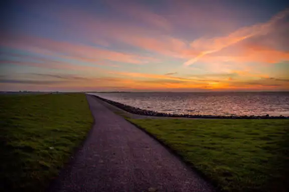 Zonsopkomst aan het Wad